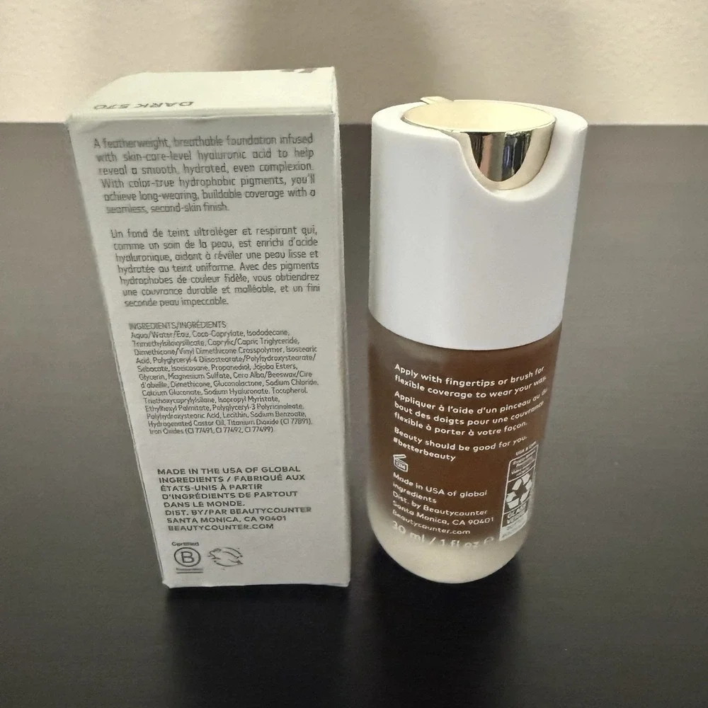 BEAUTYCOUNTER -SHADE: DARK 570- Skin Twin Featherweight Plumping Foundation-NEW!